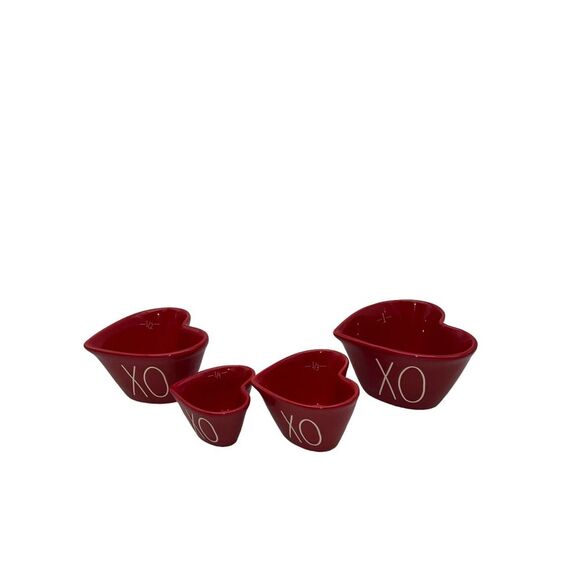 Rae Dunn XO Valentine Heart Measuring Cups - Picture 3 of 3